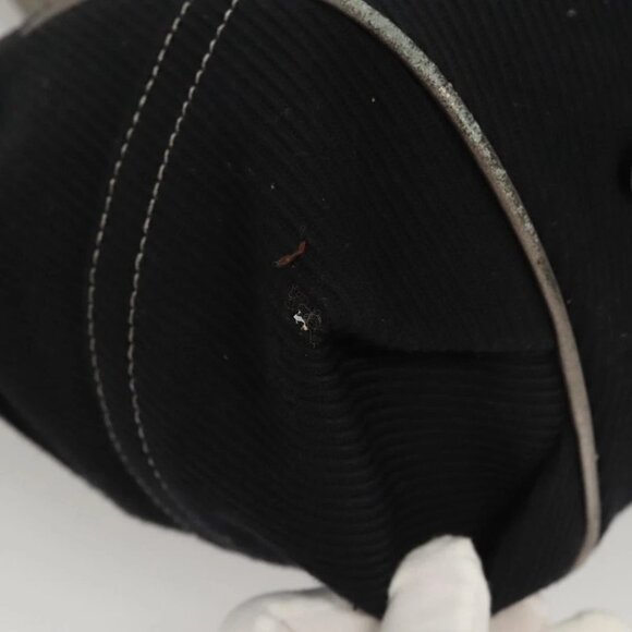 BURBERRY Blue Label Hand Bag Canvas Black Silver Auth - Picture 5 of 16